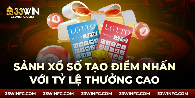 Sảnh xổ số 33win tạo điểm nhấn với tỷ lệ thưởng cao